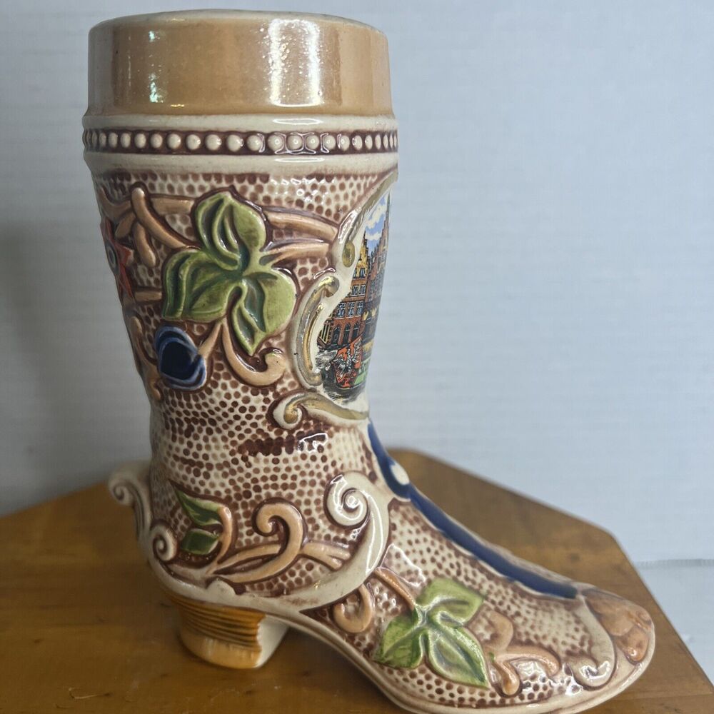 Vintage Frankfurt am Main Beer Stein Boot 6.5"‎ Ceramic German Souvenir Barware - Picture 4 of 11